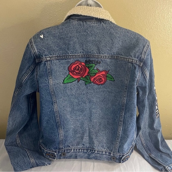 Blue Denim Jean Jacket For Women Size 6 - Picture 2 of 3
